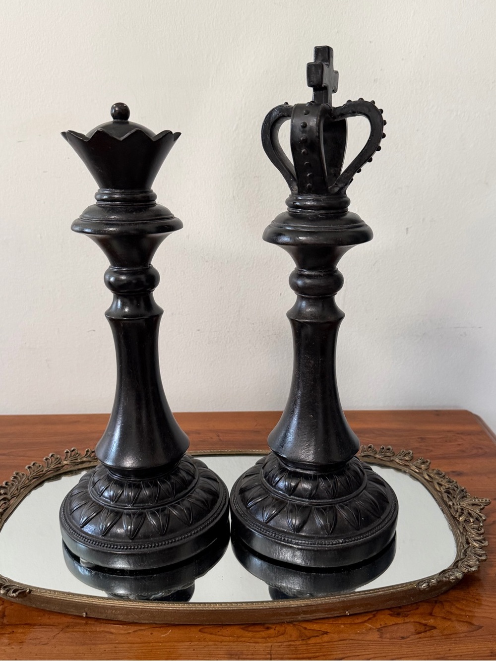 Black Decorative Chess King & Queen 🫅👸🏼
